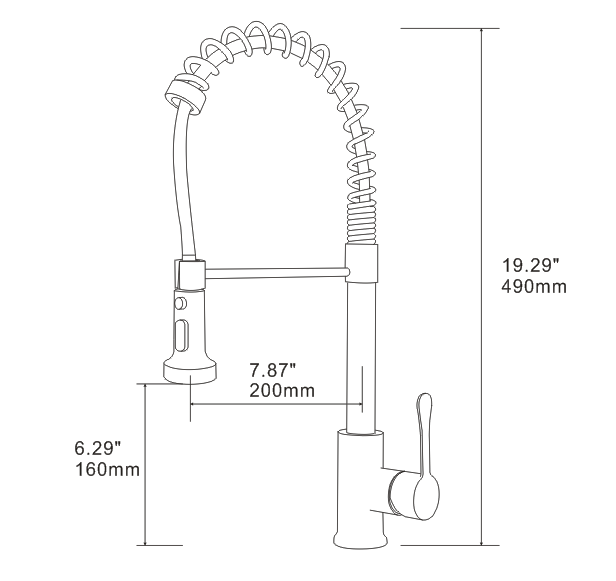 Kitchen Faucets with Pull Down Sprayer, Single Handle Kitchen Sink Faucets, Pull Out Spring Kitchen Faucet, Golden Brushed