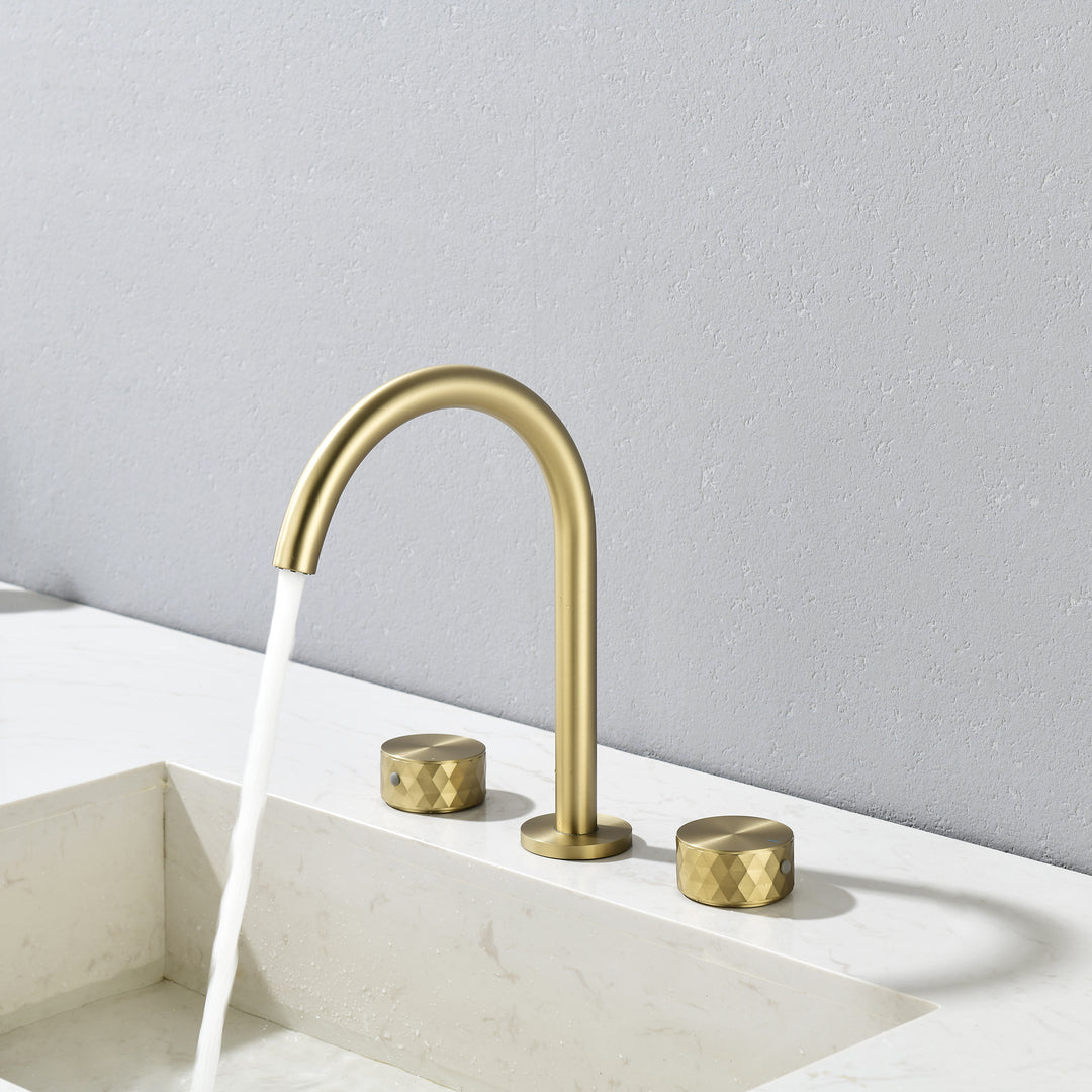 brushed gold bathroom faucet