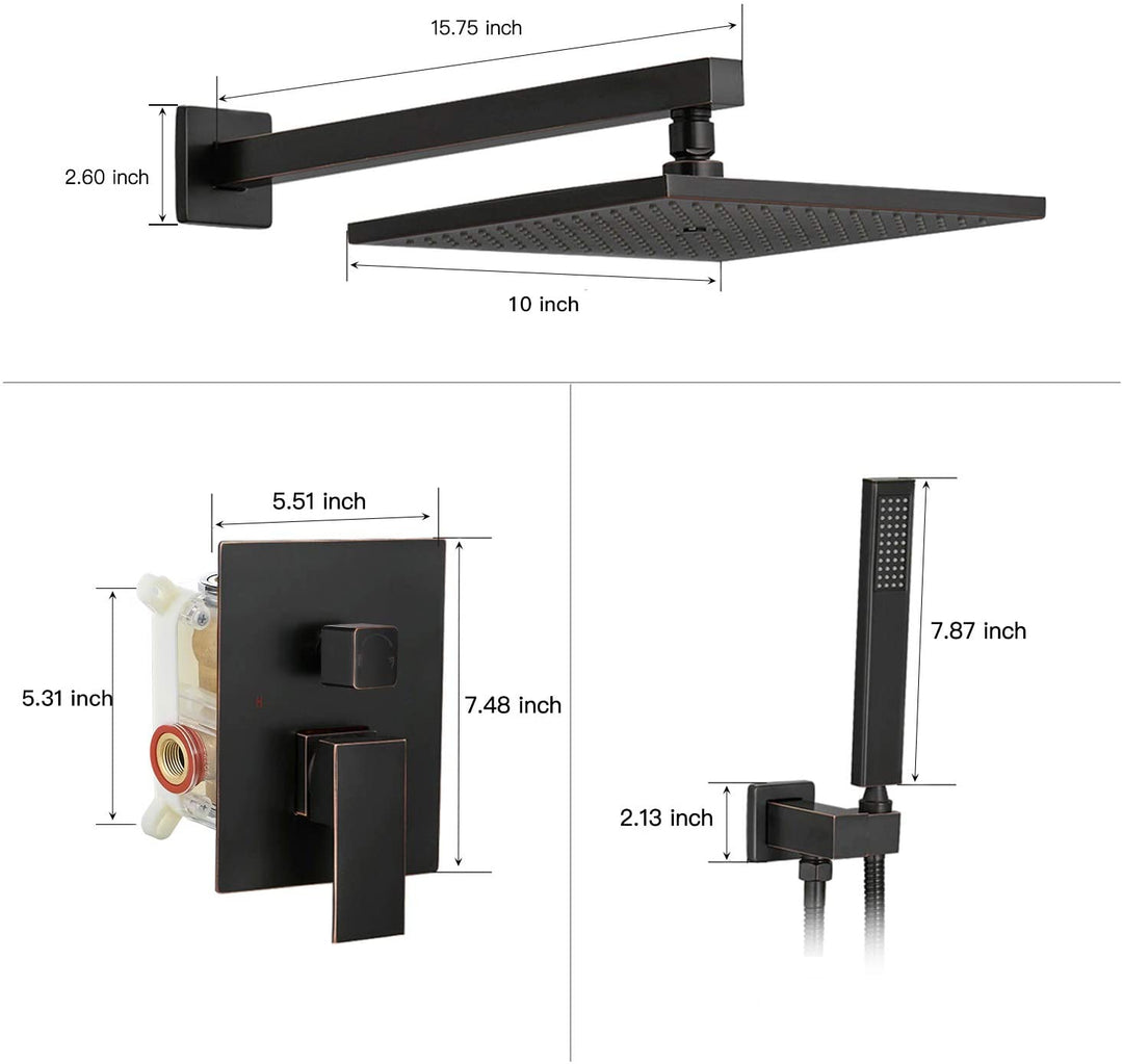 shower systems with rain head