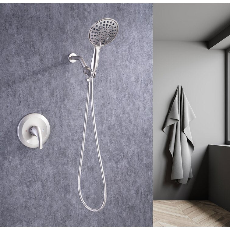 Single-Handle 6-Spray Round High Pressure Shower Faucet with 6 in. Shower Head
