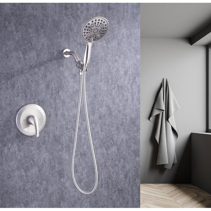 Single-Handle 6-Spray Round High Pressure Shower Faucet with 6 in. Shower Head