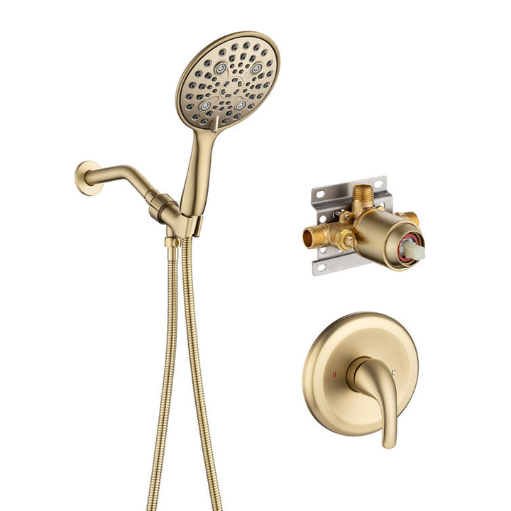 Single-Handle 6-Spray Round High Pressure Shower Faucet with 6 in. Shower Head