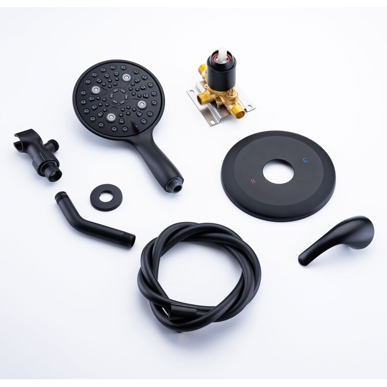 Single-Handle 6-Spray Round High Pressure Shower Faucet with 6 in. Shower Head