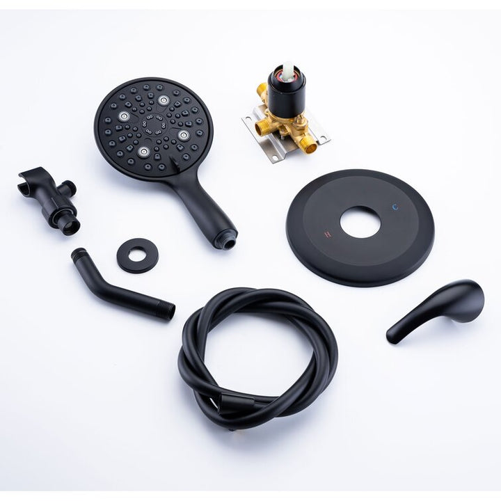 Single-Handle 6-Spray Round High Pressure Shower Faucet with 6 in. Shower Head
