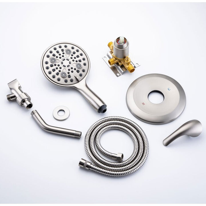 Single-Handle 6-Spray Round High Pressure Shower Faucet with 6 in. Shower Head