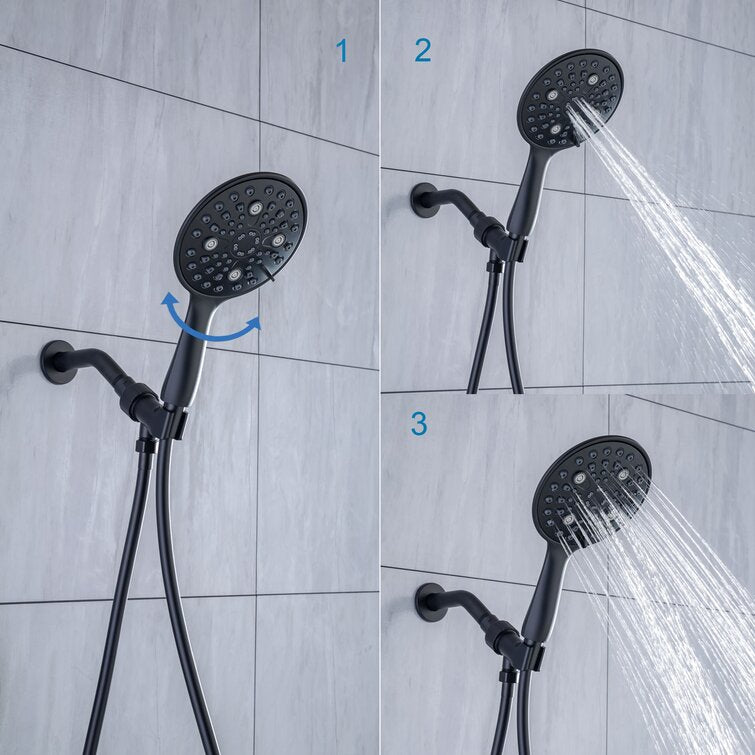 Single-Handle 6-Spray Round High Pressure Shower Faucet with 6 in. Shower Head