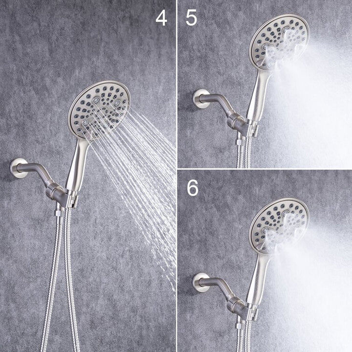 Single-Handle 6-Spray Round High Pressure Shower Faucet with 6 in. Shower Head