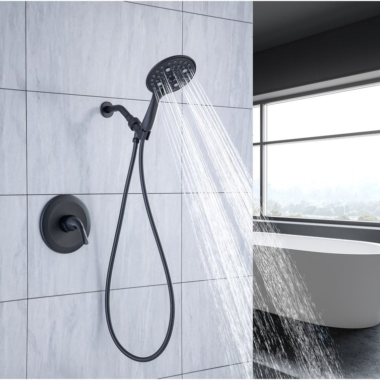 Single-Handle 6-Spray Round High Pressure Shower Faucet with 6 in. Shower Head