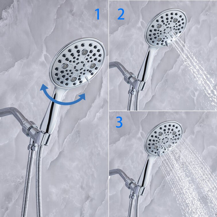 Single-Handle 6-Spray Round High Pressure Shower Faucet with 6 in. Shower Head