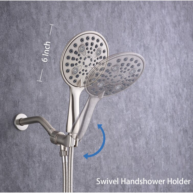 Single-Handle 6-Spray Round High Pressure Shower Faucet with 6 in. Shower Head