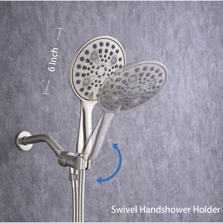 Single-Handle 6-Spray Round High Pressure Shower Faucet with 6 in. Shower Head