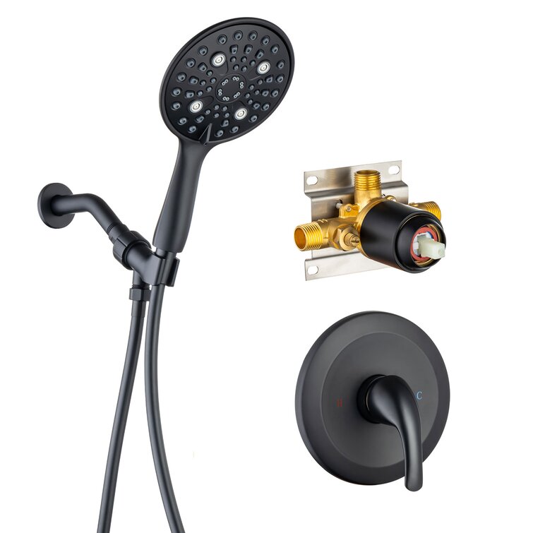 Single-Handle 6-Spray Round High Pressure Shower Faucet with 6 in. Shower Head