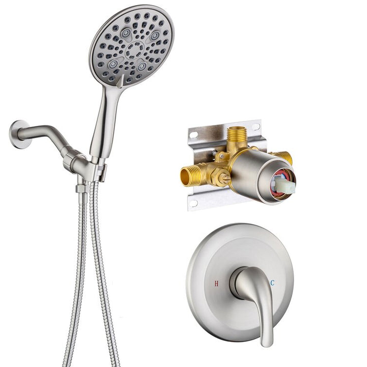 Single-Handle 6-Spray Round High Pressure Shower Faucet with 6 in. Shower Head