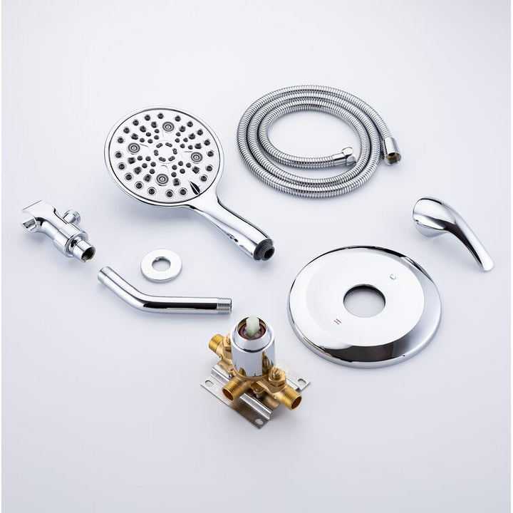 Single-Handle 6-Spray Round High Pressure Shower Faucet with 6 in. Shower Head