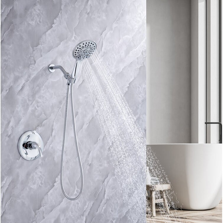 Single-Handle 6-Spray Round High Pressure Shower Faucet with 6 in. Shower Head