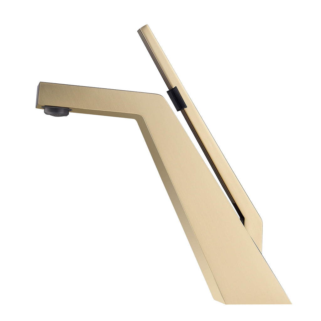 Bathroom Basin Mixer Tap Single Hole Bathroom Sink Faucet Matte Black/ Brushed Gold