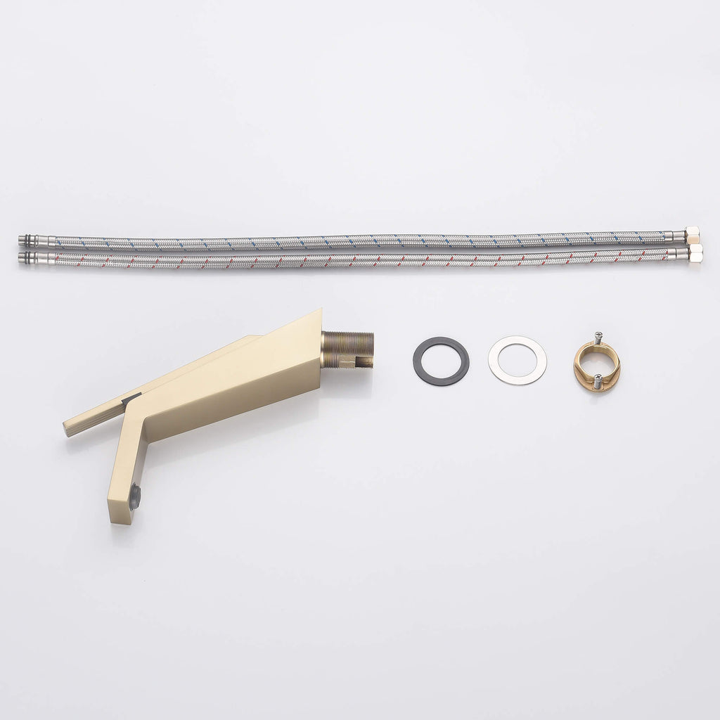 Bathroom Basin Mixer Tap Single Hole Bathroom Sink Faucet Matte Black/ Brushed Gold