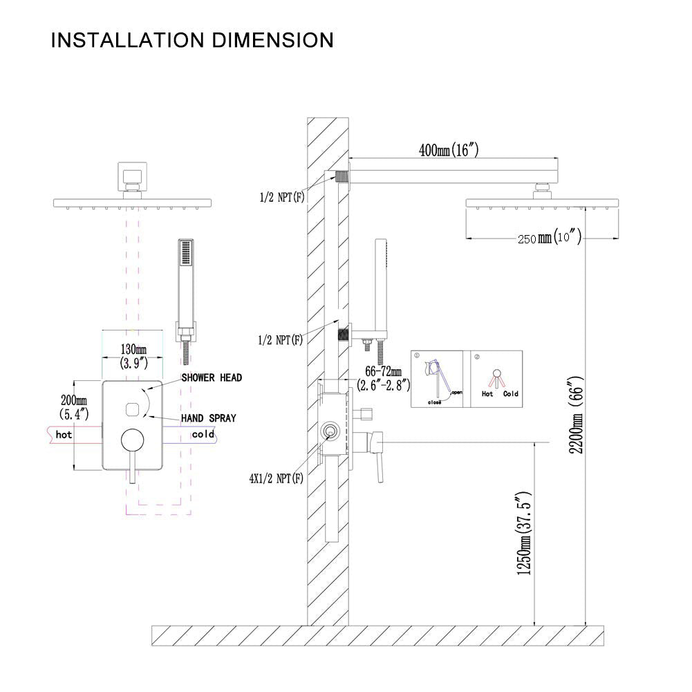 shower systems with handheld