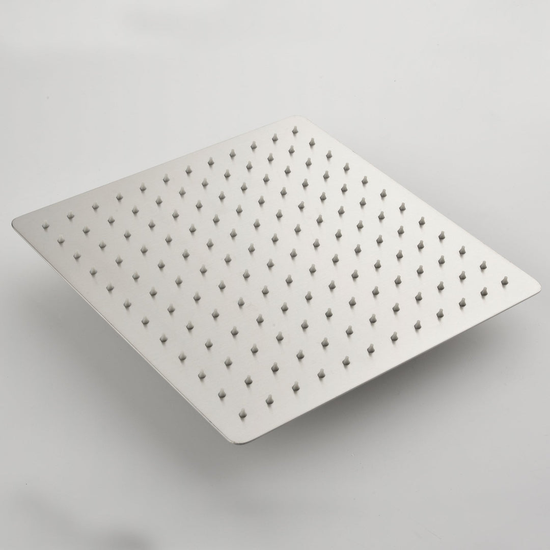 12 inch Square Stainless Steel Silicone Nozzles Shower Head