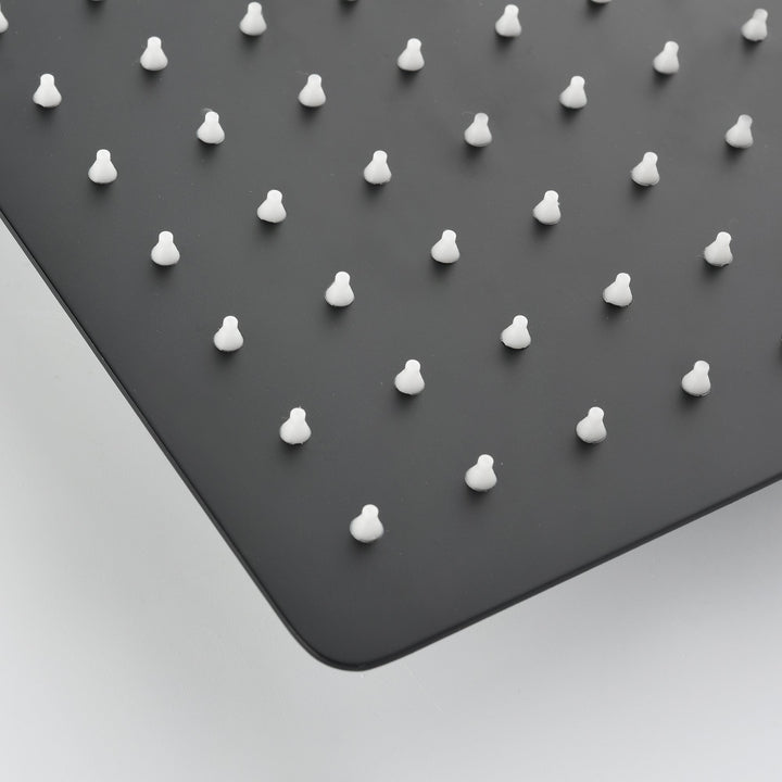 12 inch Square Stainless Steel Silicone Nozzles Shower Head
