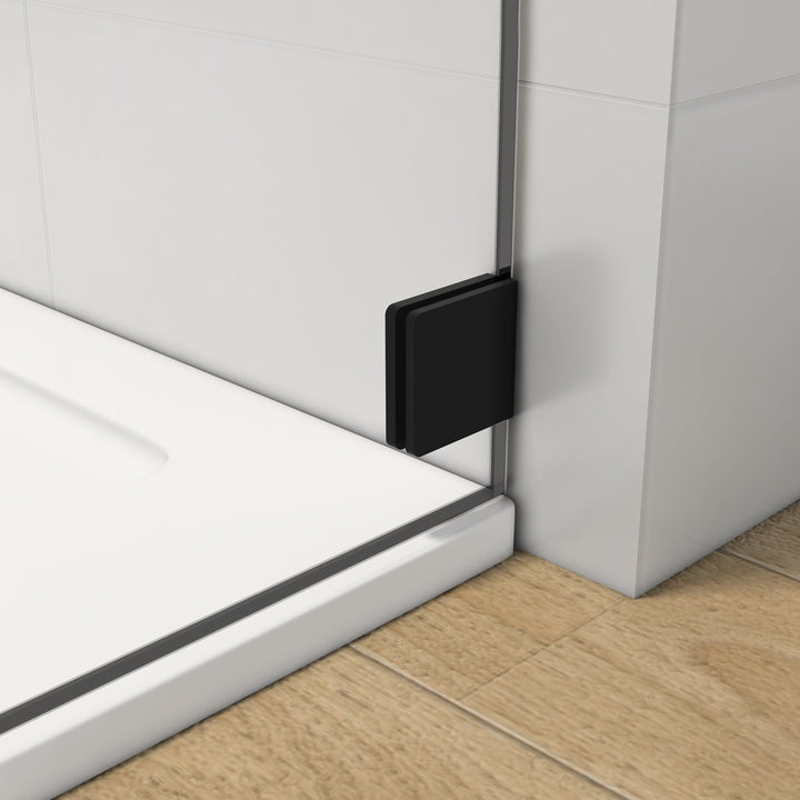 60-in W x 76-in H Frameless Sliding Standard Bathtub Door (Tempered Glass)
