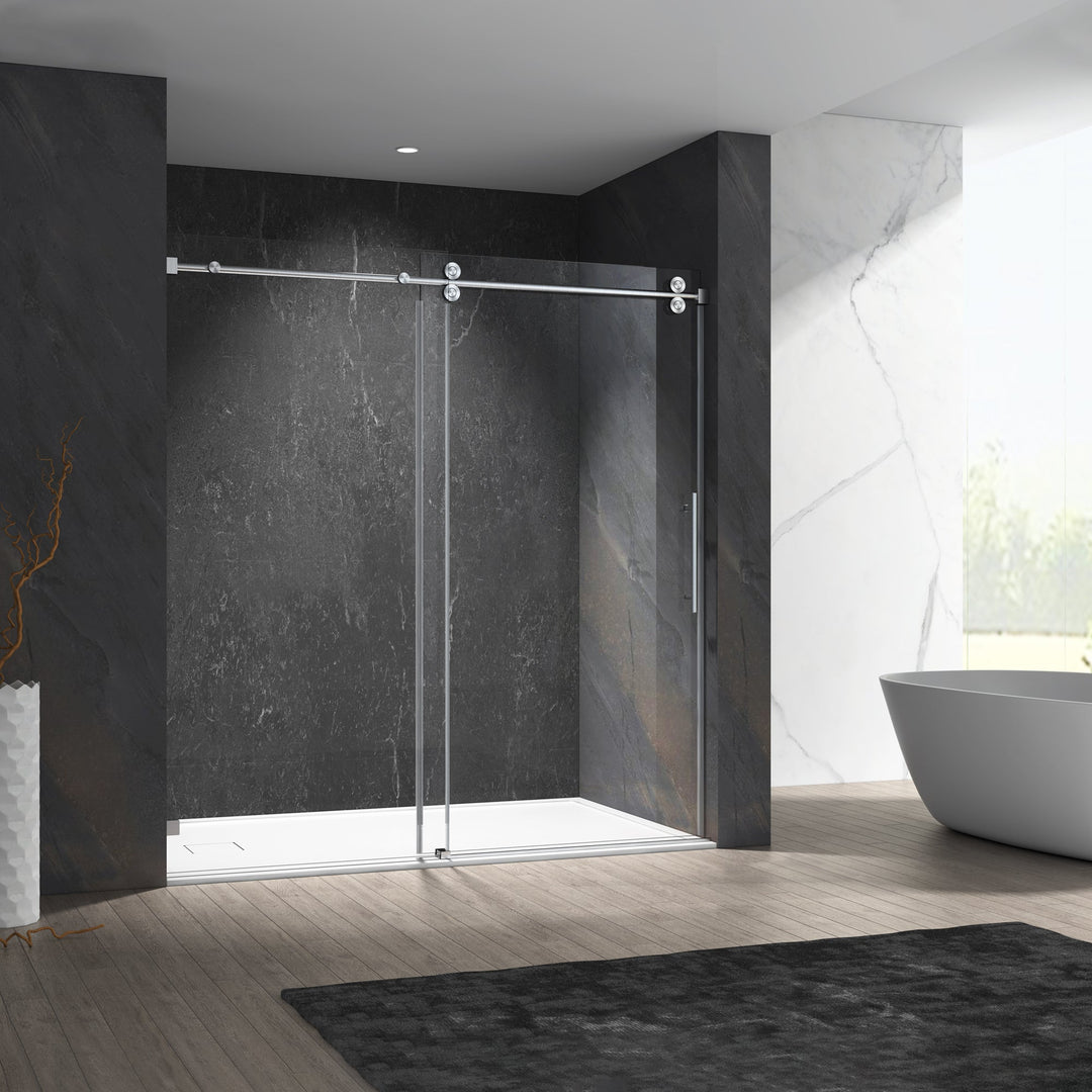 bathtub glass shower door