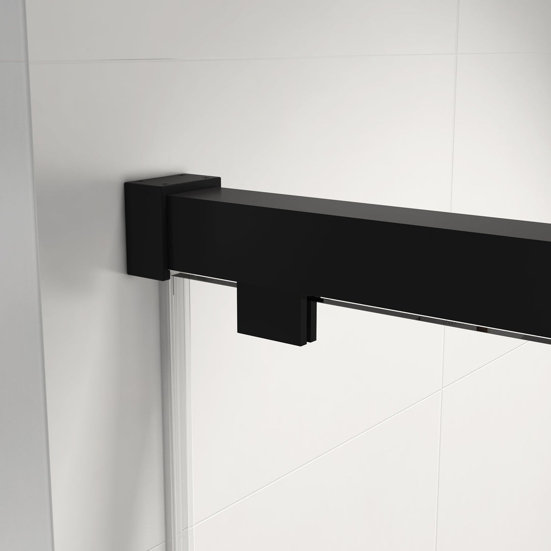 48-in W x 76-in H Semi-frameless Sliding Soft Close Standard Shower Door (Tempered Glass)