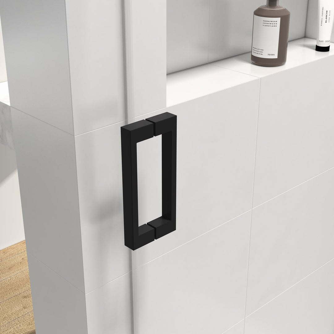 60-in W x 76-in H Semi-frameless Sliding Soft Close Standard Shower Door (Tempered Glass)