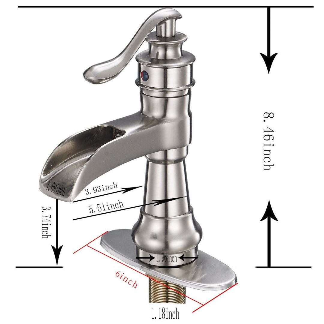 Slim Low Spout Single Handle Single Hole Bathroom Faucet