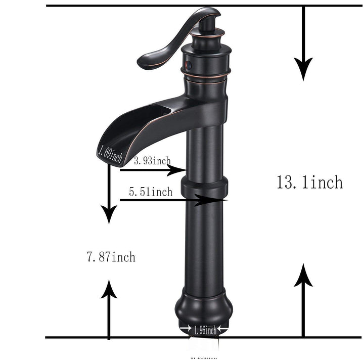 Antique Slim Single-Handle Single Hole Bathroom Faucet with Drain Kit Included