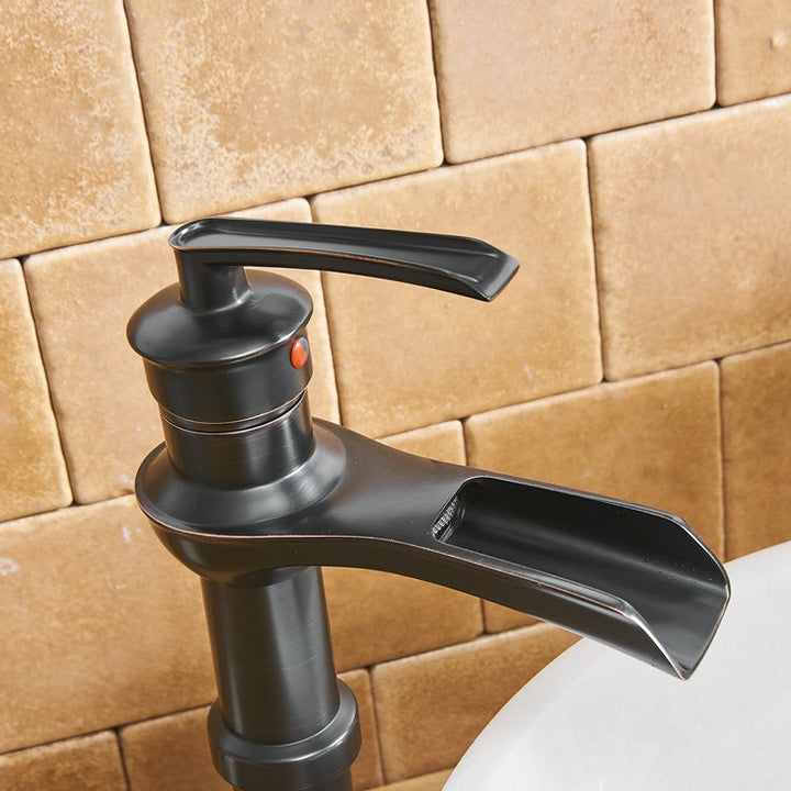 Single Handle Single Hole Bathroom Faucet Pop-Up Drain Included and Supply Lines