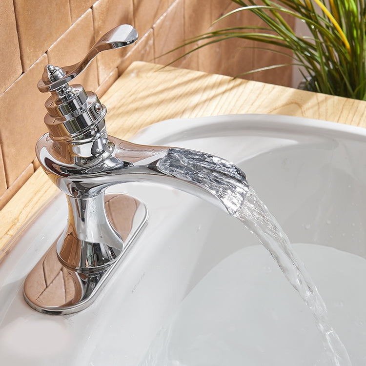 Single Handle Single Hole Bathroom Faucet Pop-Up Drain Included and Supply Lines