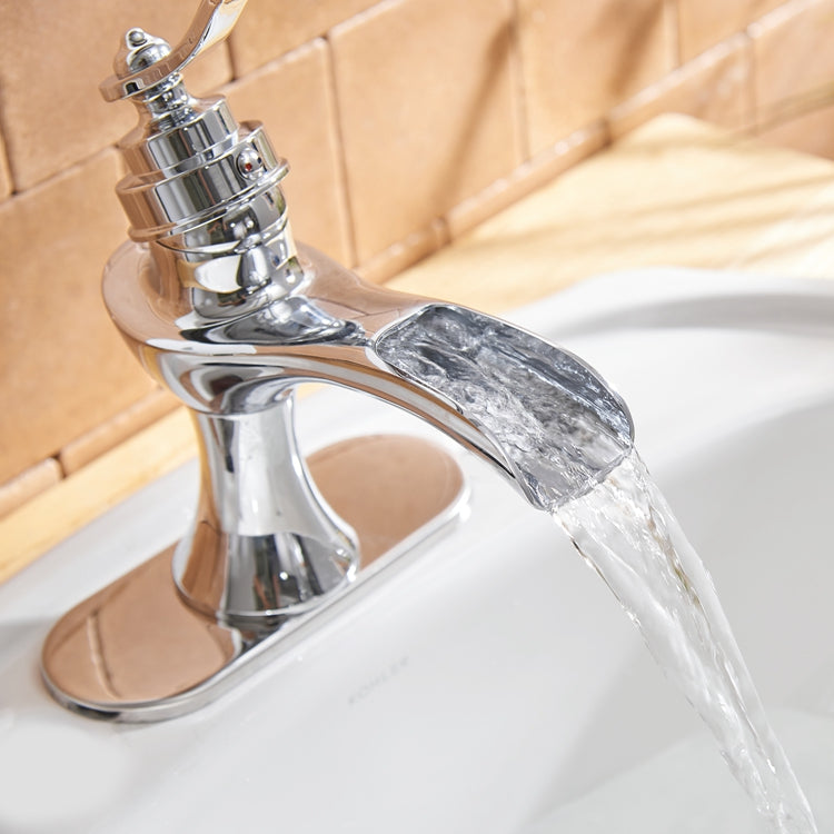 Single Handle Single Hole Bathroom Faucet Pop-Up Drain Included and Supply Lines