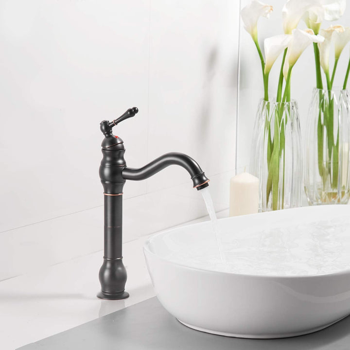 Single Hole Single-Handle Waterfall  Vessel Bathroom Faucet With Pop-up Drain Assembly