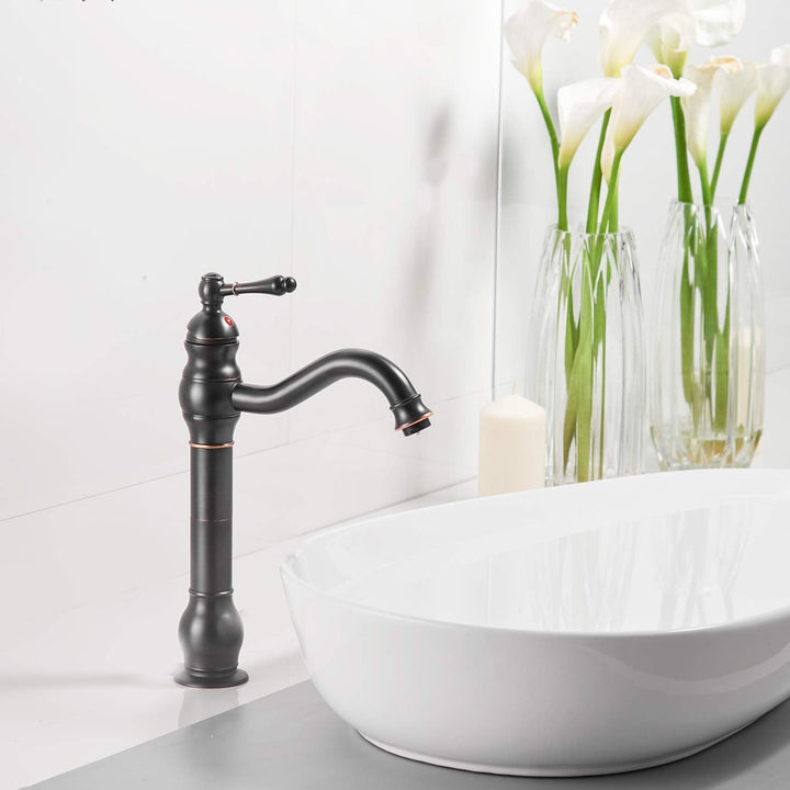 Single Hole Single-Handle Waterfall  Vessel Bathroom Faucet With Pop-up Drain Assembly