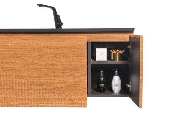 Wall Mount Vanity With Integrated Back Sink