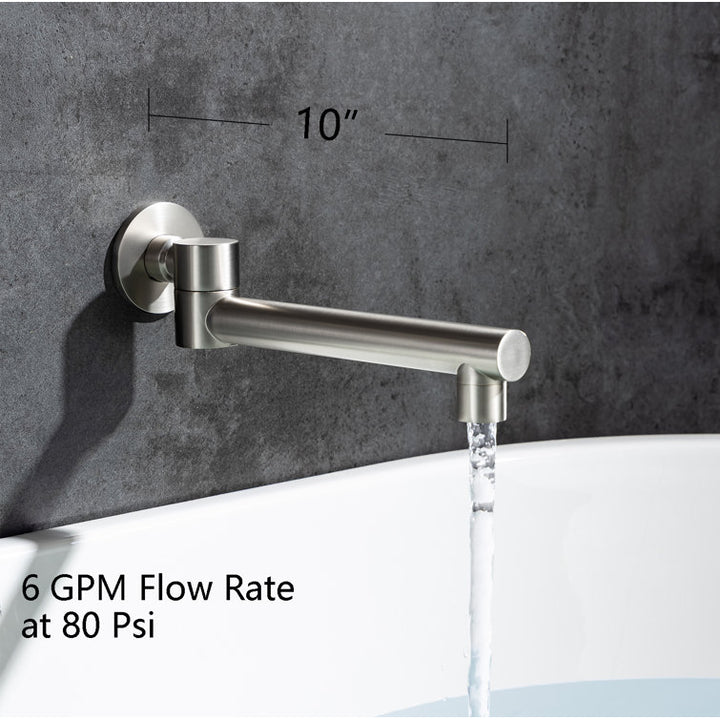 Single Handle Wall Mounted Roman Tub Faucet with Handshower