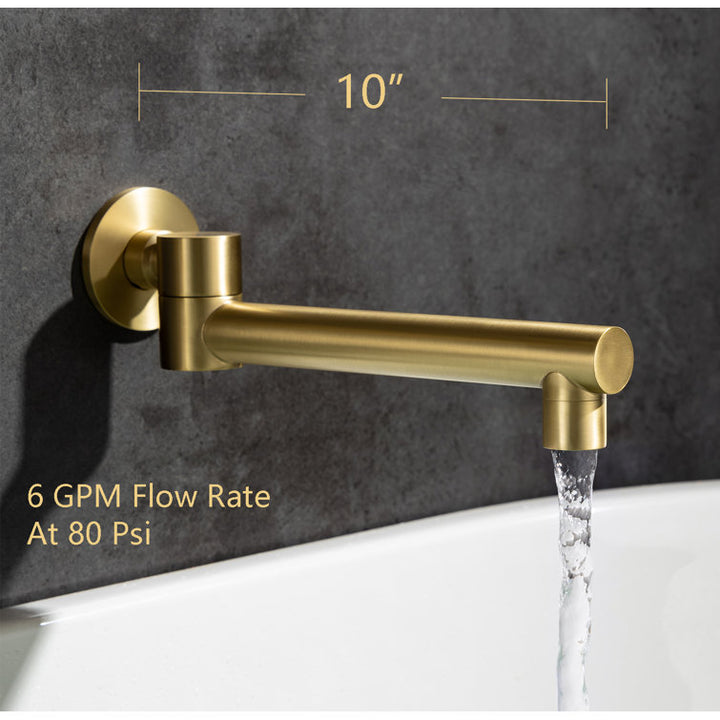 Single Handle Wall Mounted Roman Tub Faucet with Handshower
