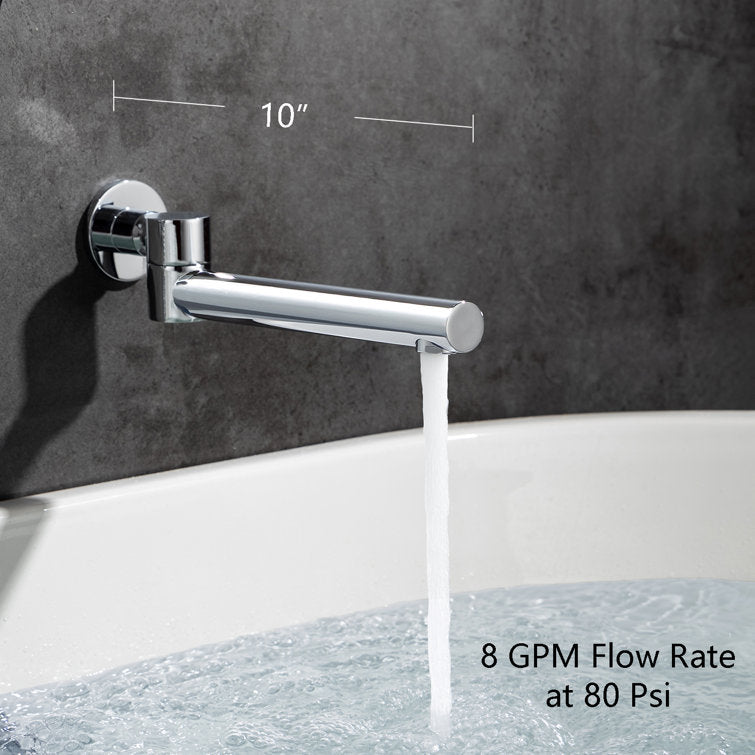 Single Handle Wall Mounted Roman Tub Faucet with Handshower