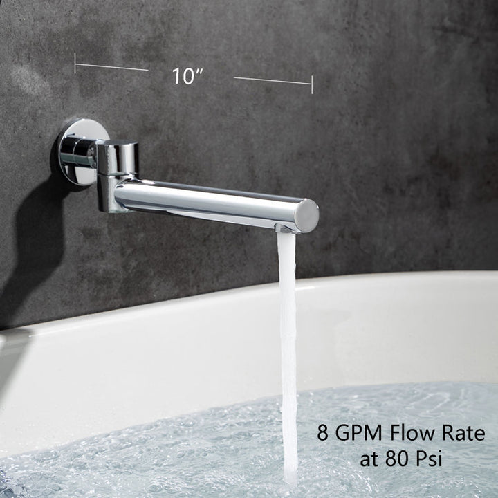 Single Handle Wall Mounted Roman Tub Faucet with Handshower
