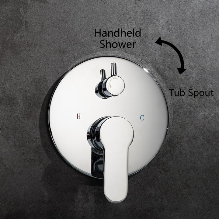 Single Handle Wall Mounted Roman Tub Faucet with Handshower