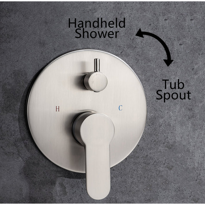 Single Handle Wall Mounted Roman Tub Faucet with Handshower