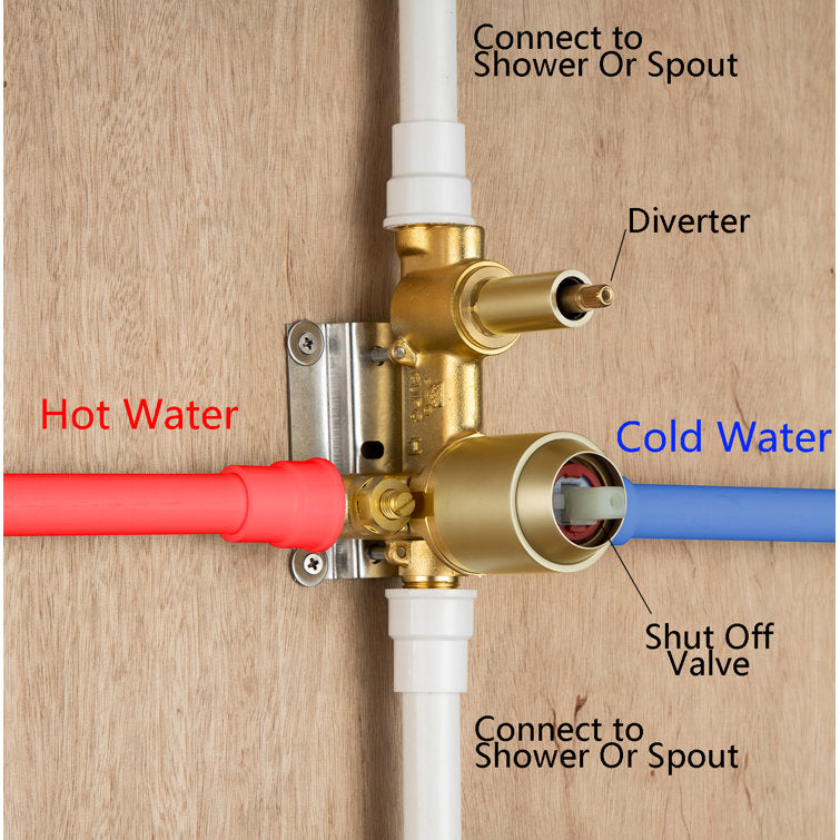 Single Handle Wall Mounted Roman Tub Faucet with Handshower