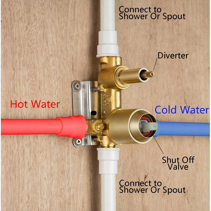 Single Handle Wall Mounted Roman Tub Faucet with Handshower