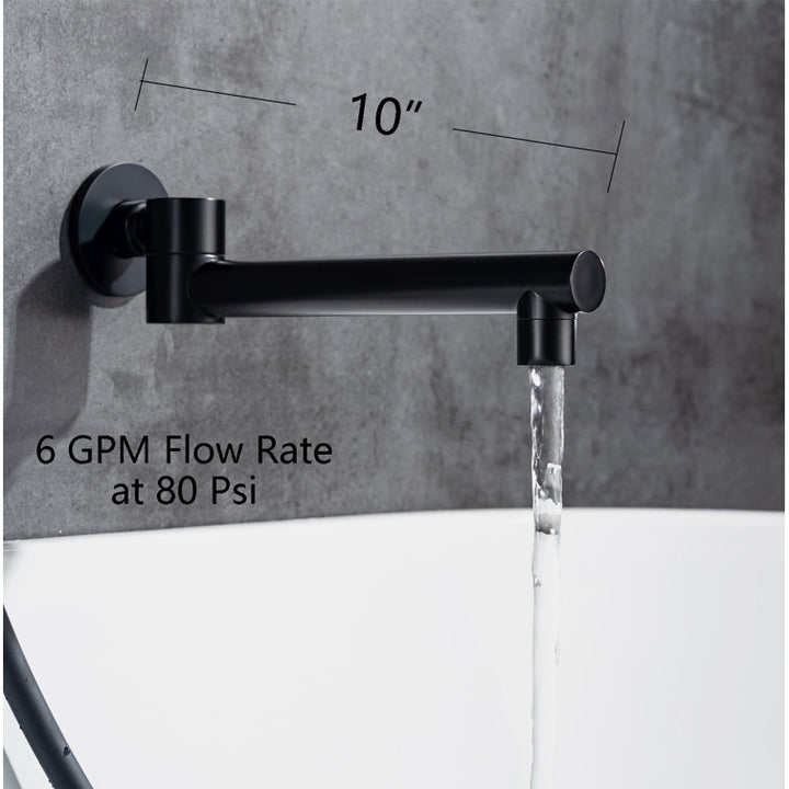 Single Handle Wall Mounted Roman Tub Faucet with Handshower
