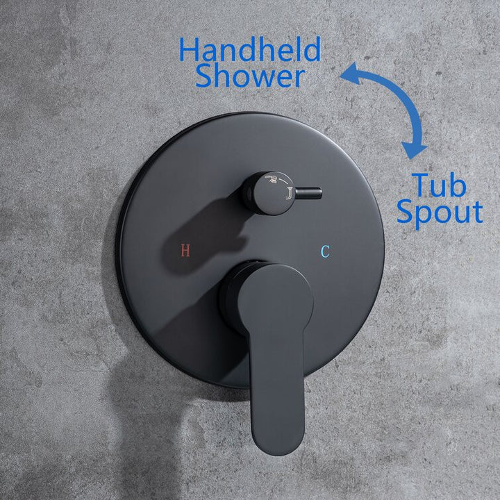 Single Handle Wall Mounted Roman Tub Faucet with Handshower