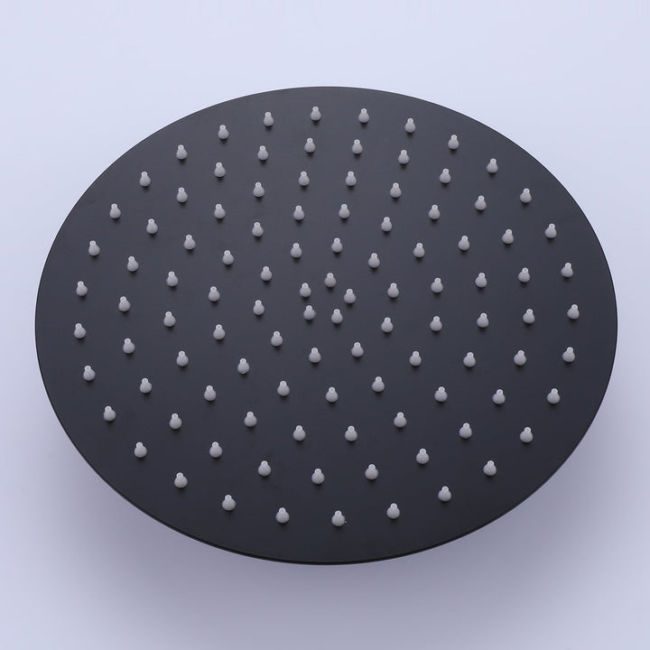 10 inch 1-Spray Patterns with 1.5 GPM Wall Mounted Dual Shower Heads in Matte Black (Valve Included)