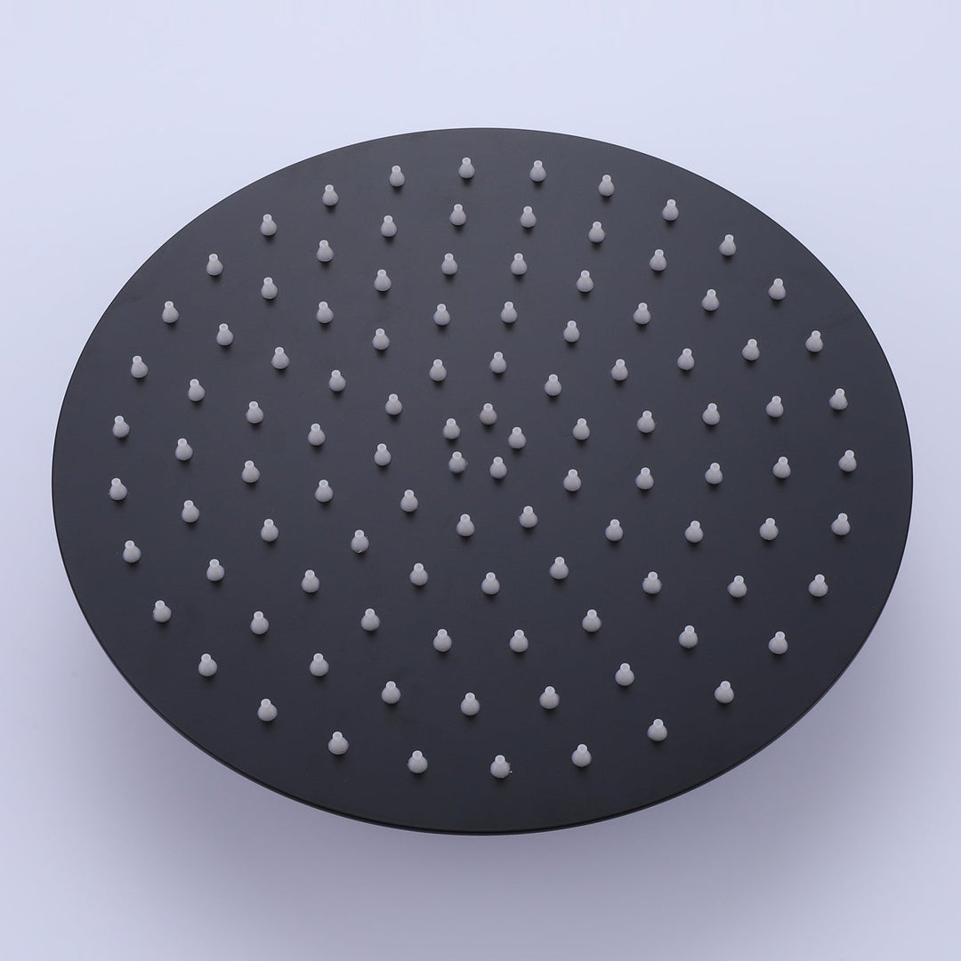 10 inch 1-Spray Patterns with1.5 GPM Wall Mounted Dual Shower Heads in Matte Black (Valve Included)