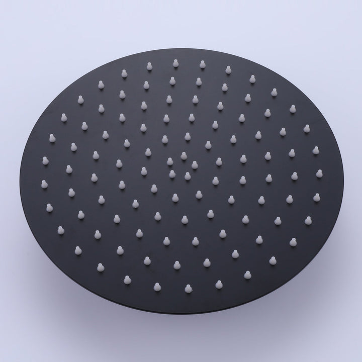 10 inch 1-Spray Patterns with1.5 GPM Wall Mounted Dual Shower Heads in Matte Black (Valve Included)