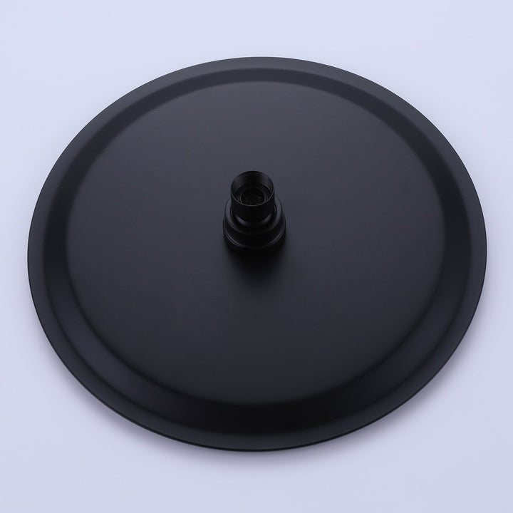 10 inch 1-Spray Patterns with1.5 GPM Wall Mounted Dual Shower Heads in Matte Black (Valve Included)